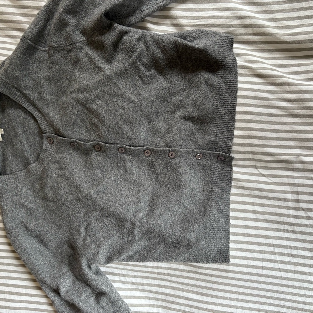 Z Supply Charcoal Button-Up Cardigan